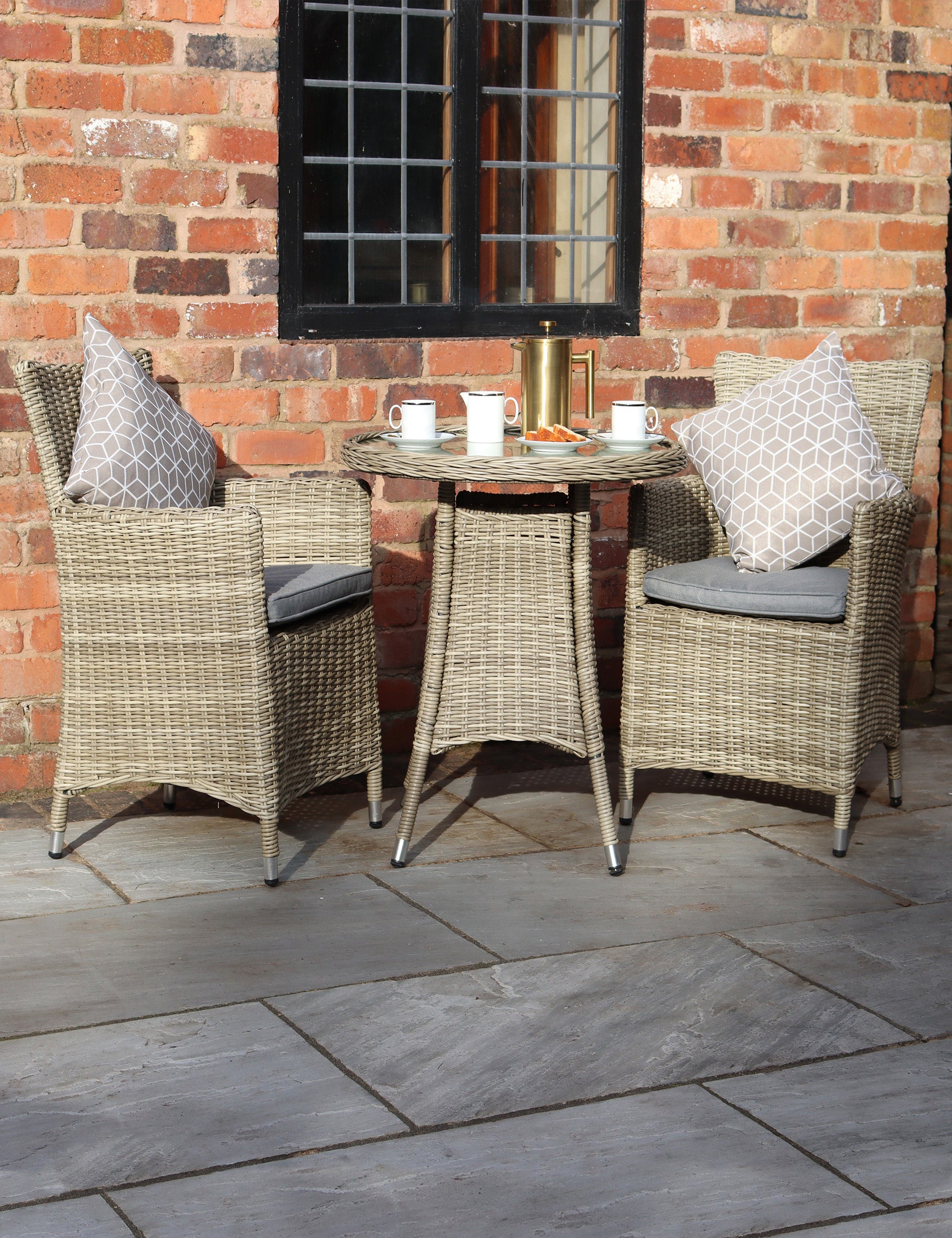 Wentworth 2 Seater Carver Bistro Set