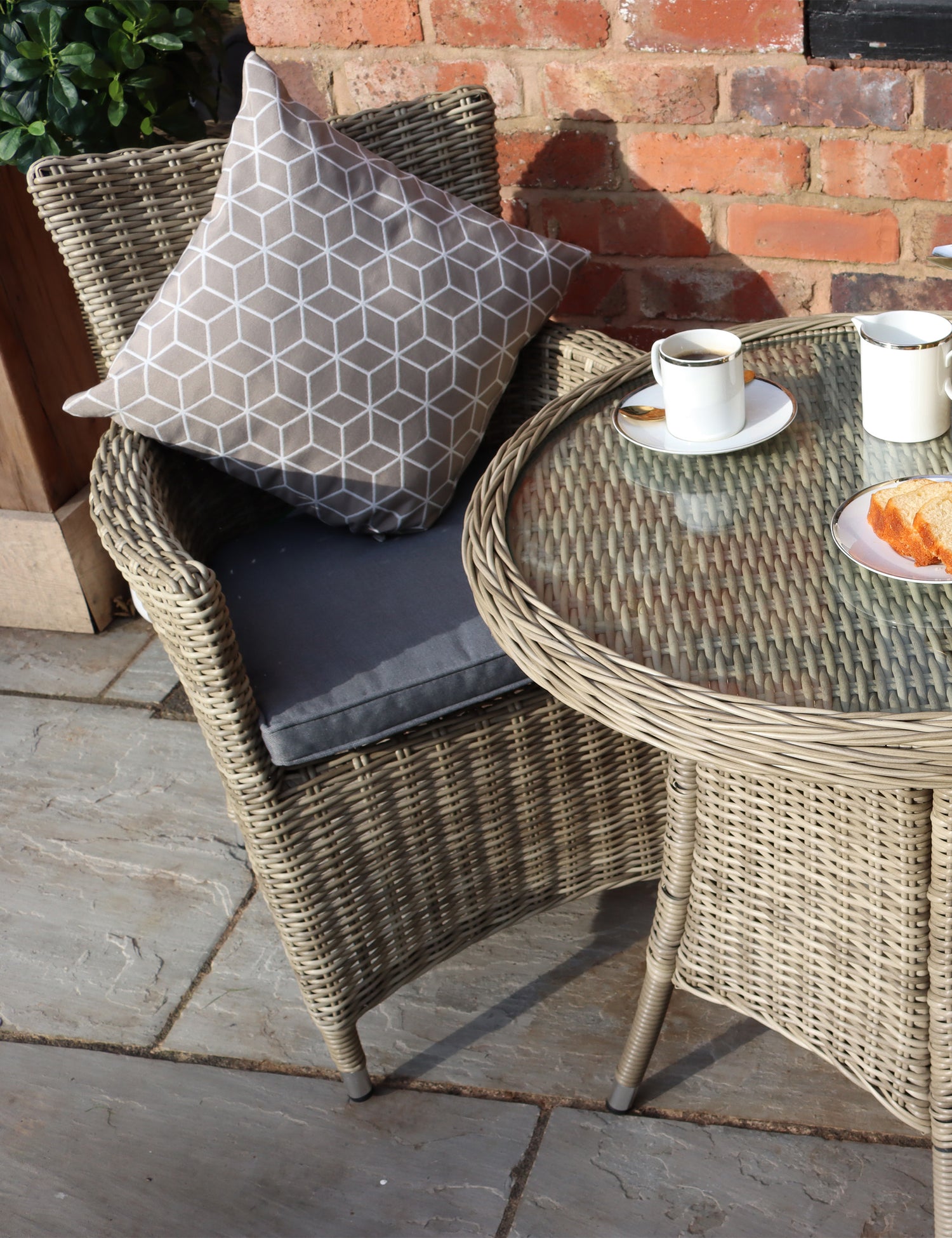 Wentworth 2 Seater Carver Bistro Set