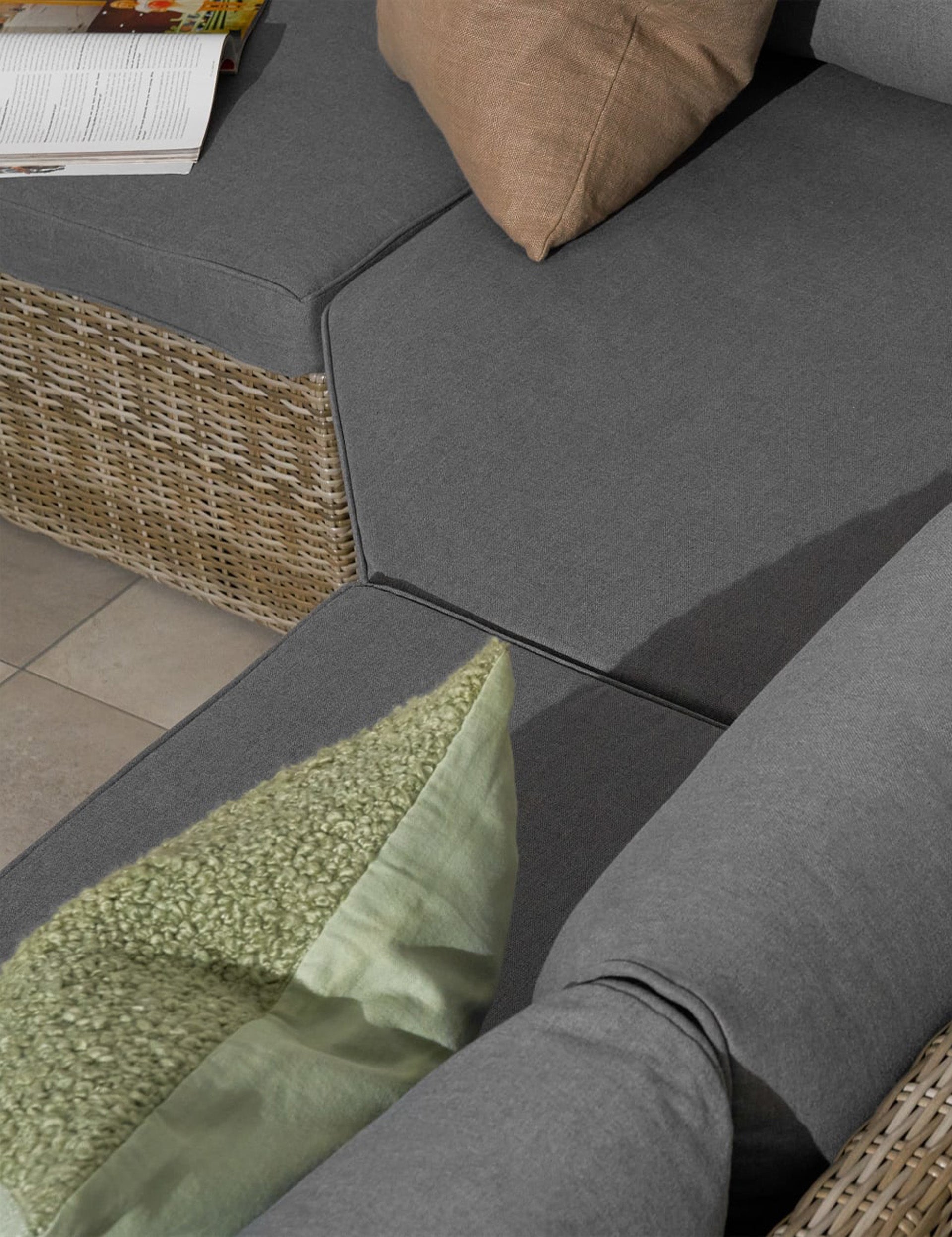 Wentworth 6 Seater Adjustable Corner Lounging Set