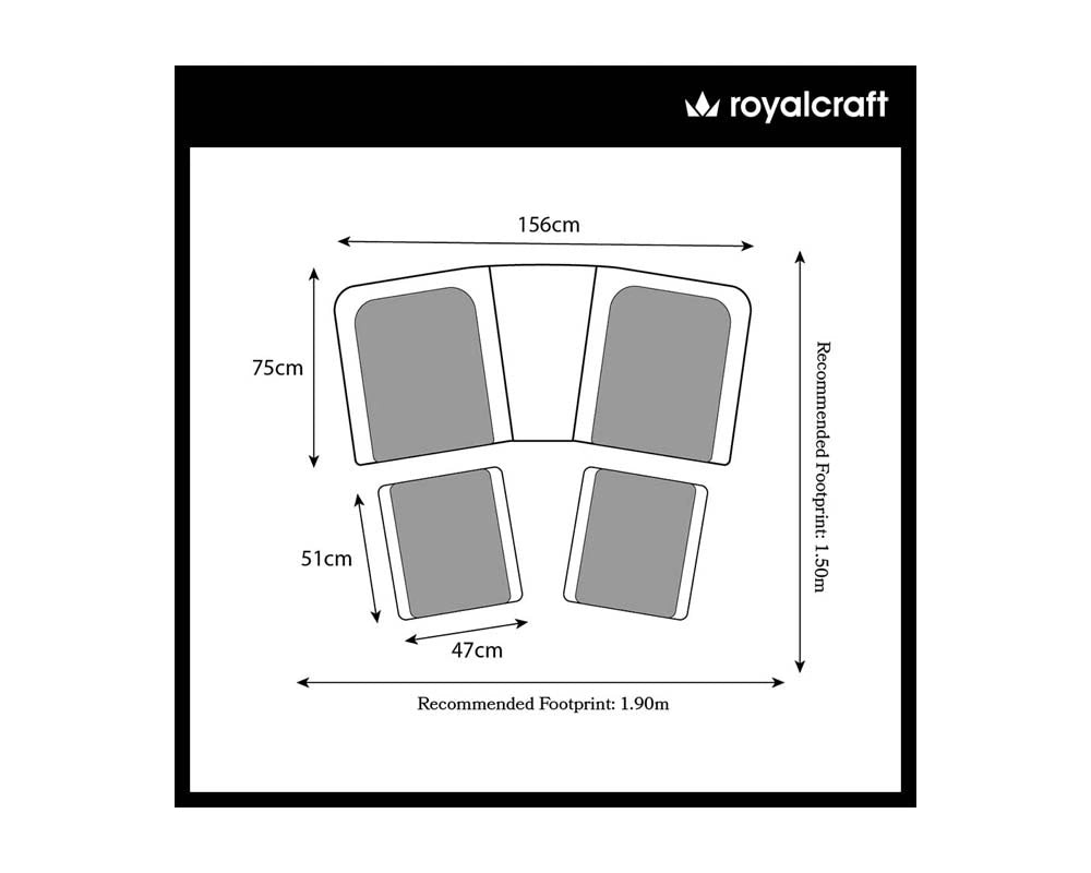 Paris 2 Seater Fixed Companion Set