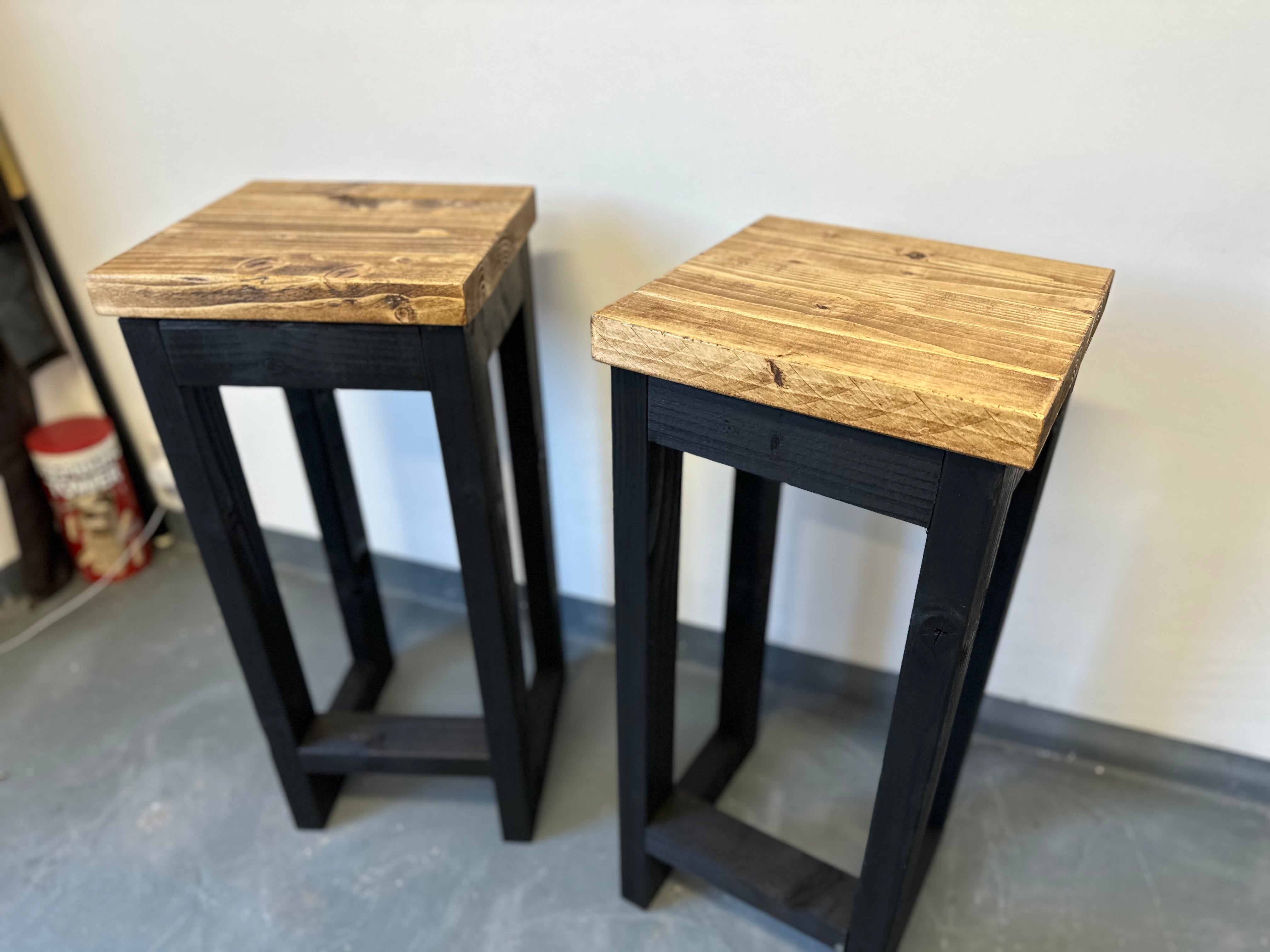 Image of Set of 2 Handmade Industrial Bar Stools