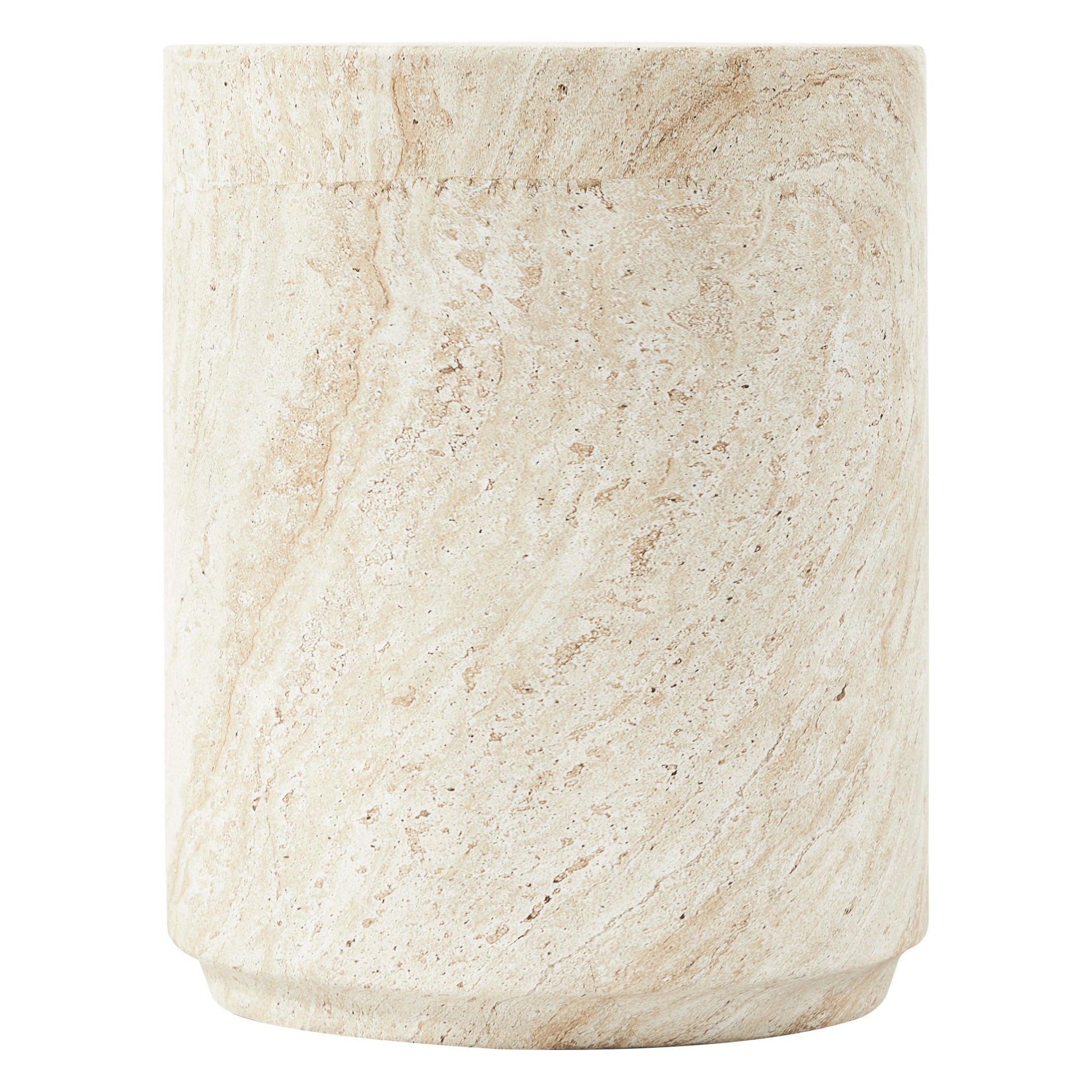 Pisa Tall Travertine look Side Table
