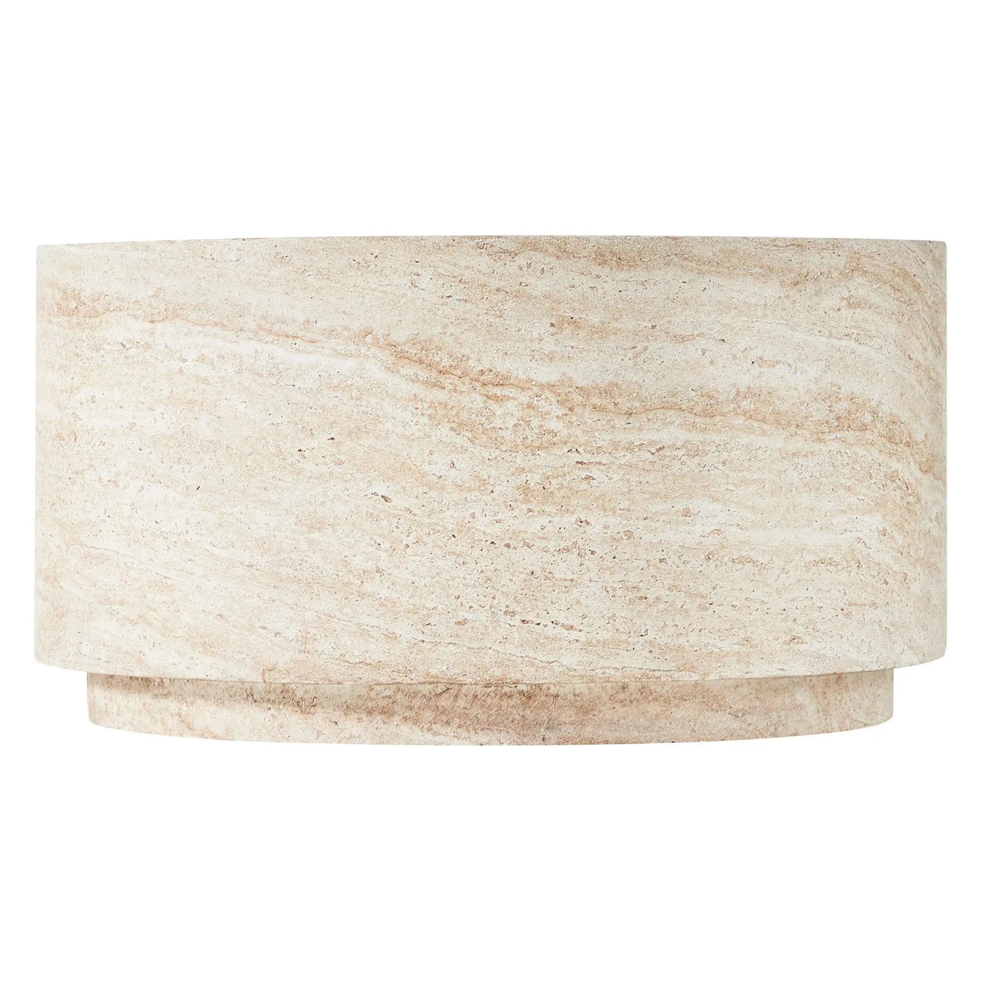 Image of Pisa Round Travertine Look Coffee Table