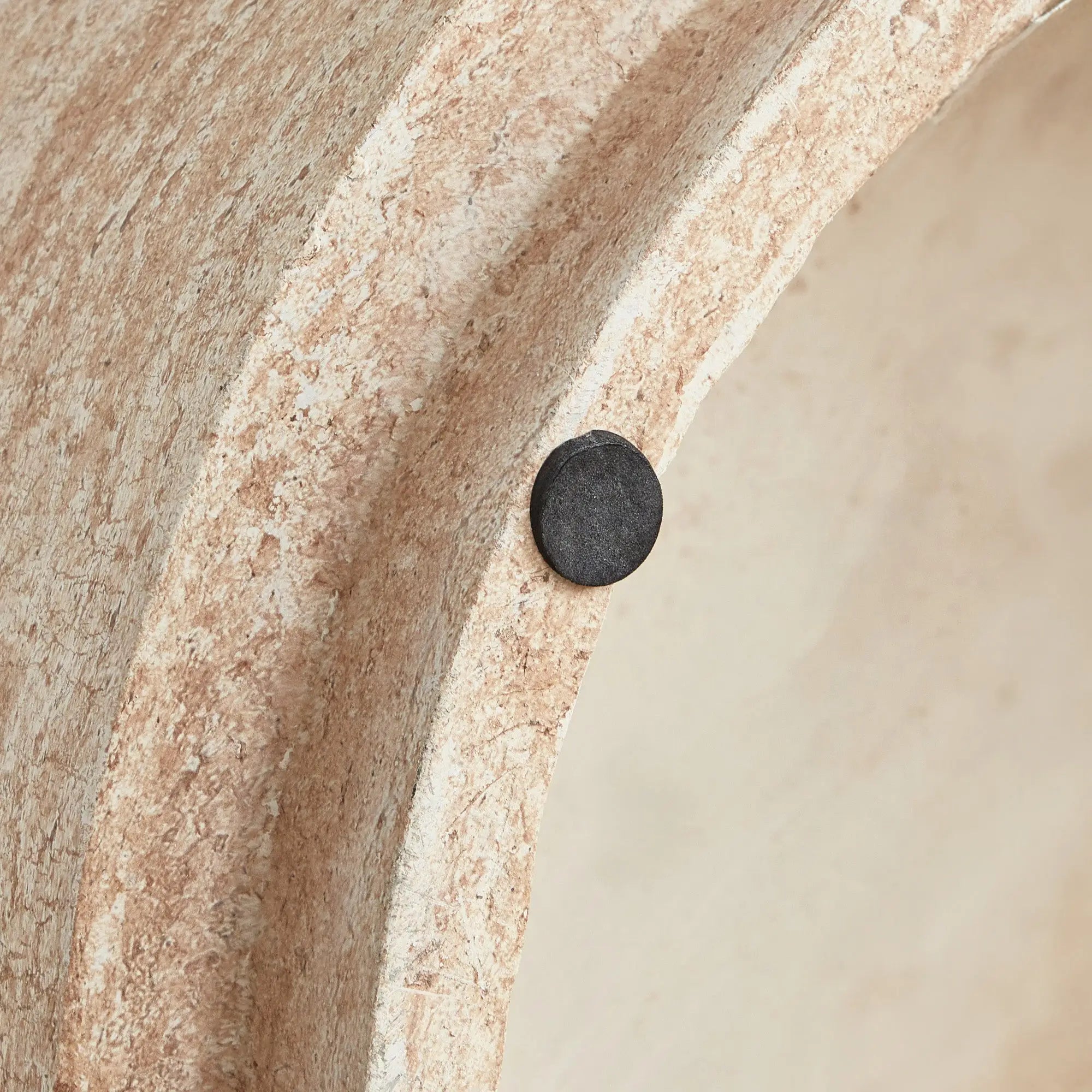 Image of Pisa Round Travertine Look Coffee Table