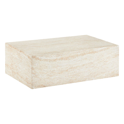 Pisa Rectangle Travertine Look Coffee Table