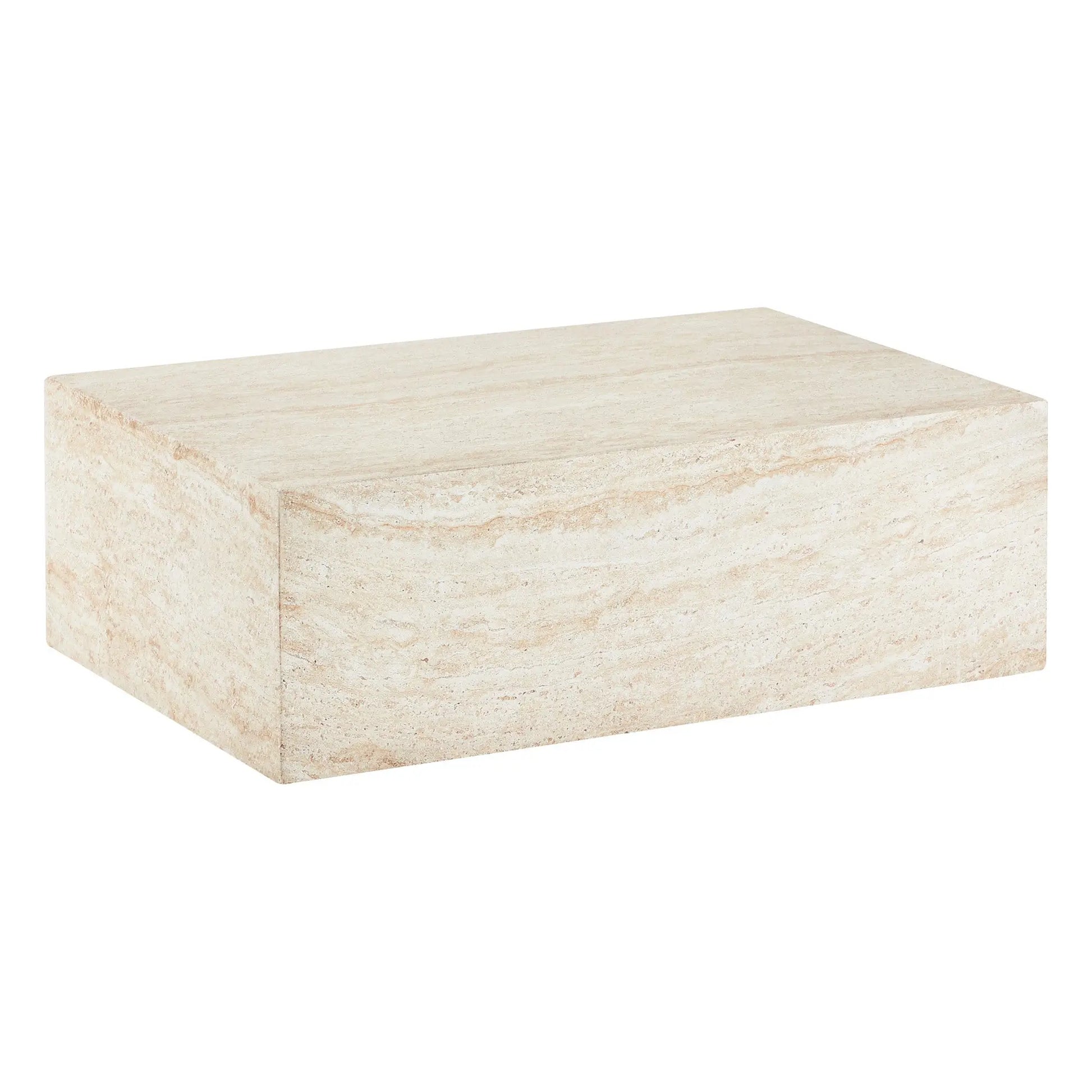 Pisa Rectangle Travertine Look Coffee Table