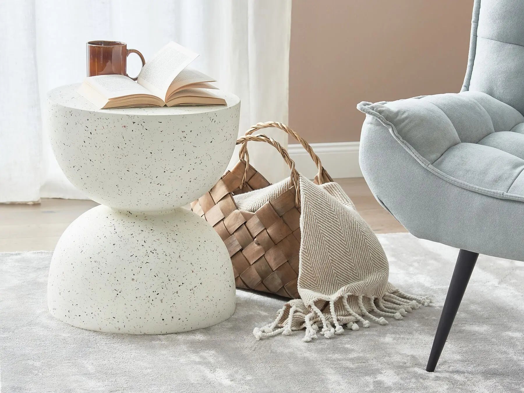 Pedro Terrazzo Look Egg Timer Side Table