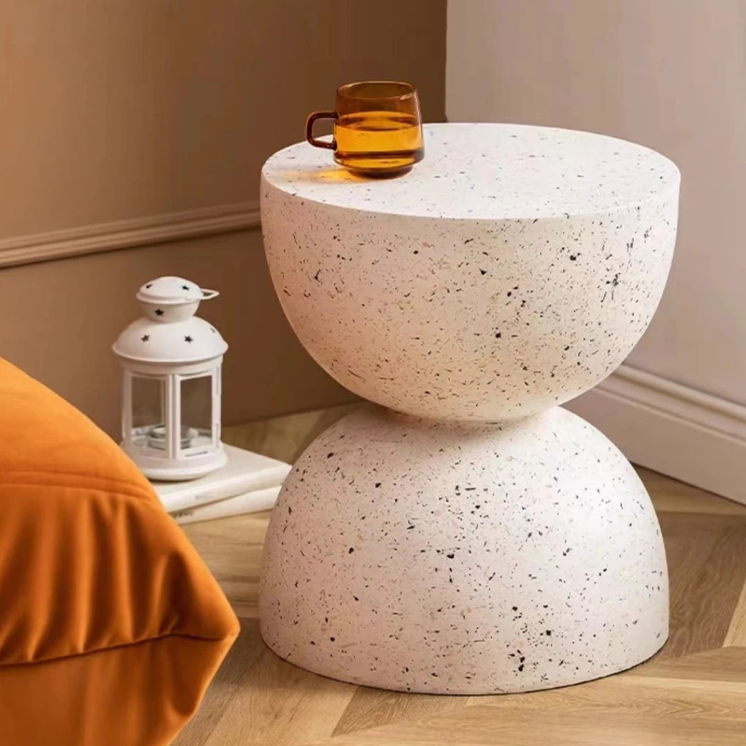 Pedro Terrazzo Look Egg Timer Side Table