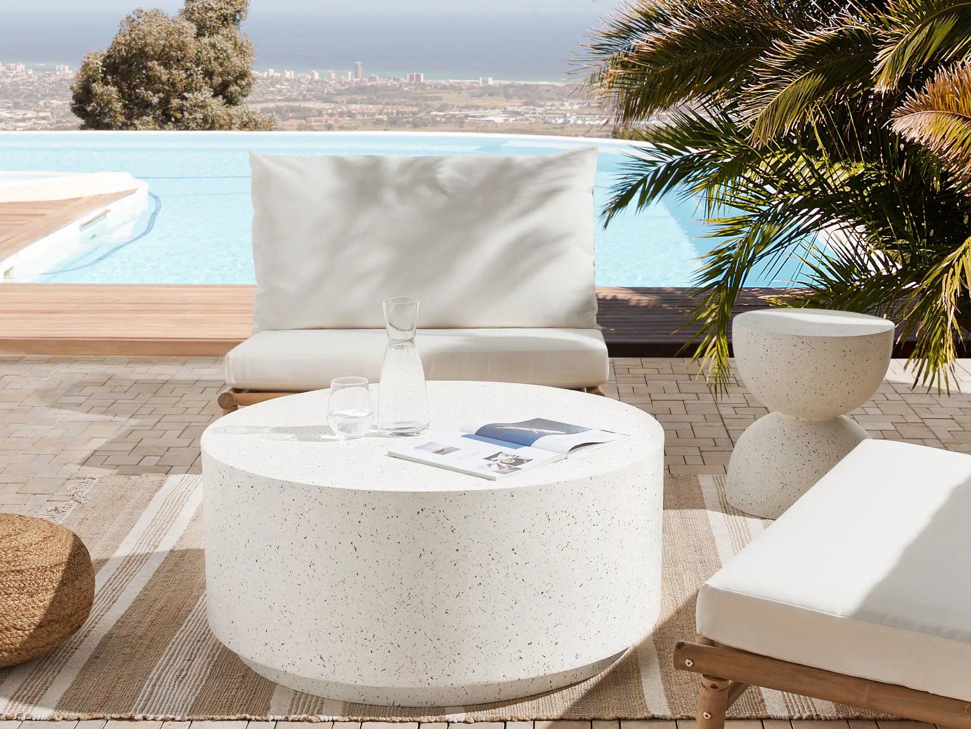 Pedro Terrazzo Look Round Coffee Table