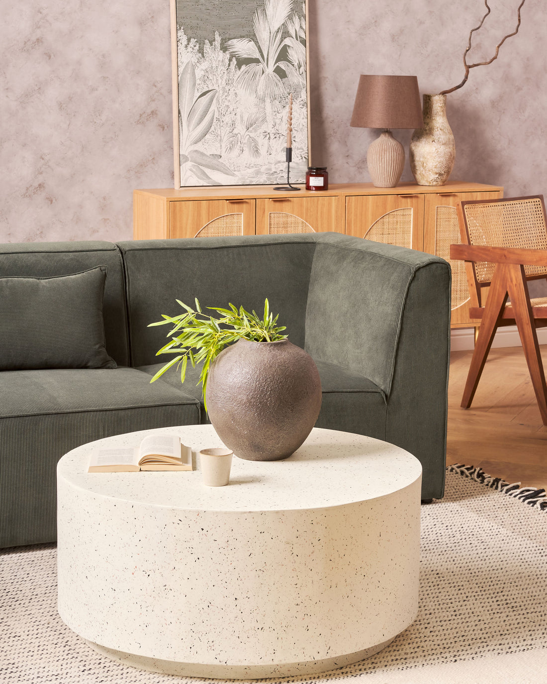 Pedro Terrazzo Look Round Coffee Table
