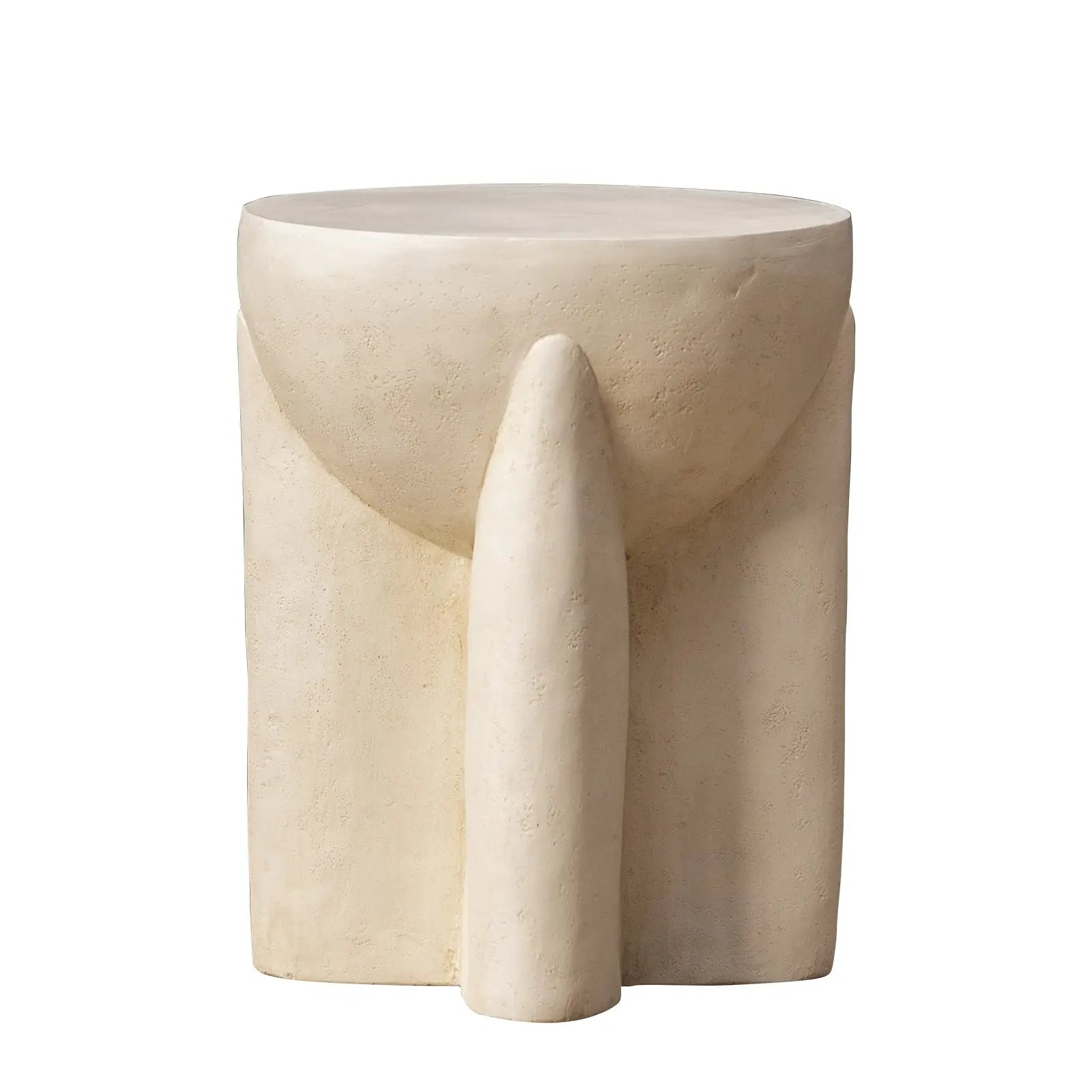 Image of Naples Concrete Look Round Side Table