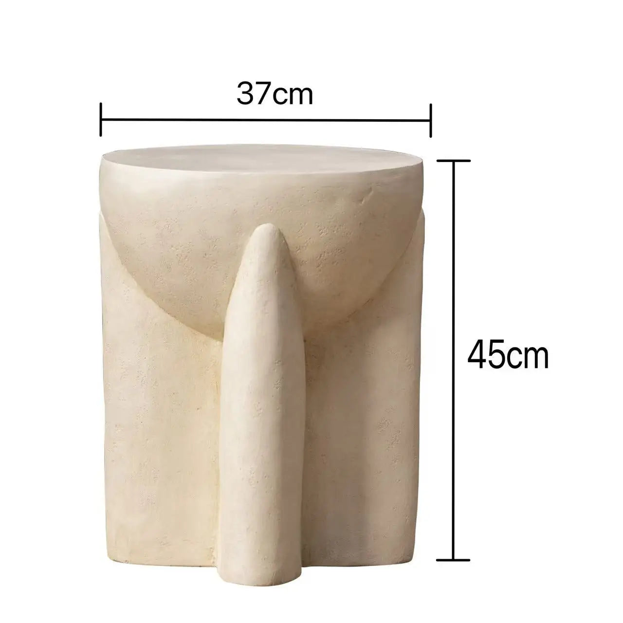 Image of Naples Concrete Look Round Side Table