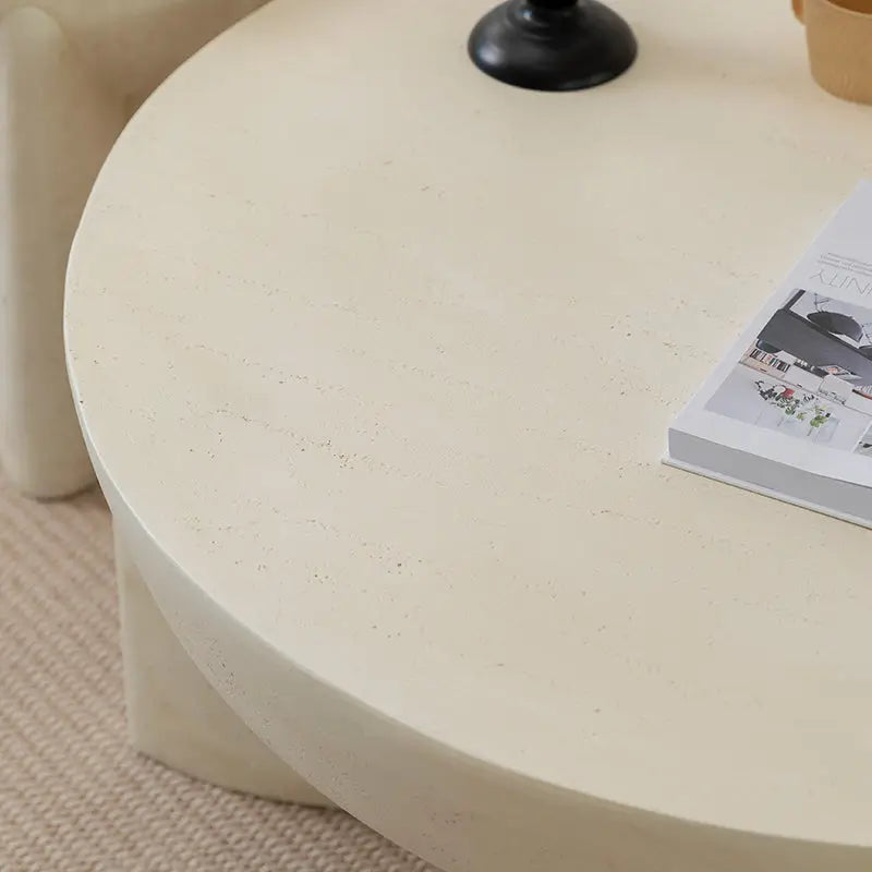 Naples Concrete Look Round Coffee Table