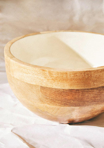 Image of Kara Mango Wood Round Serving Bowl