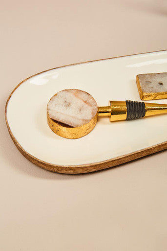 Image of Kara Mango Wood Large Oval Serving Platter