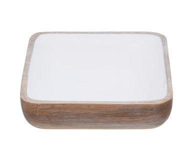 Image of Kara Medium Mango Wood Square Bowl