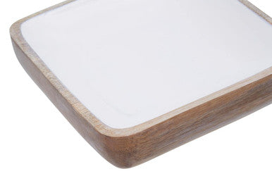 Image of Kara Medium Mango Wood Square Bowl