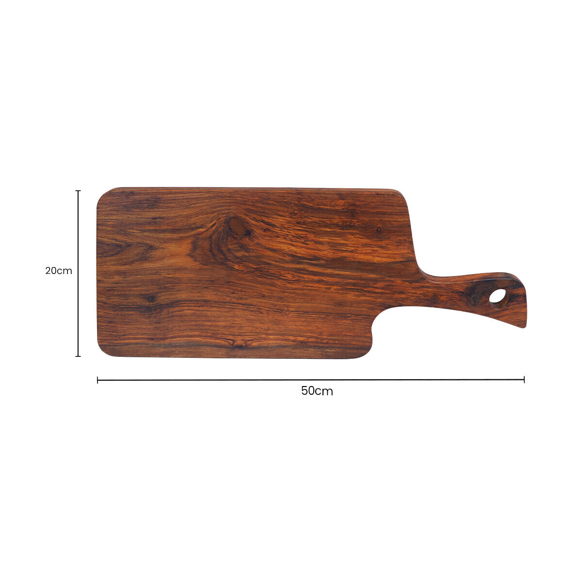 Image of Rosi Organic Shaped Tropical Rosewood Serving or Cutting Board with Natural Finish