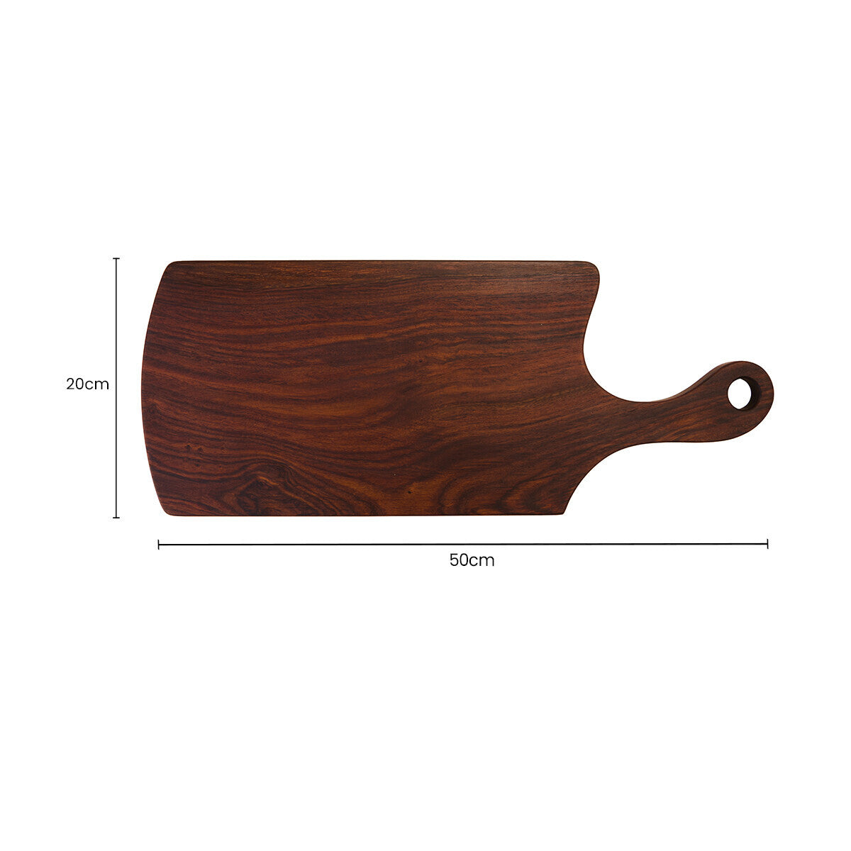 Image of Rosi Natural Finish Tropical Rosewood Serving or Cutting Board in Organic Shape