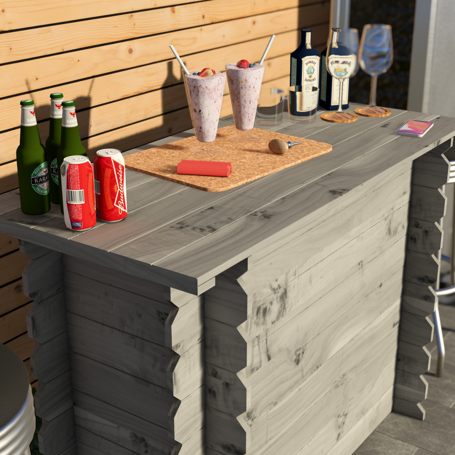 Image of Rustic Wooden Interlock Bar