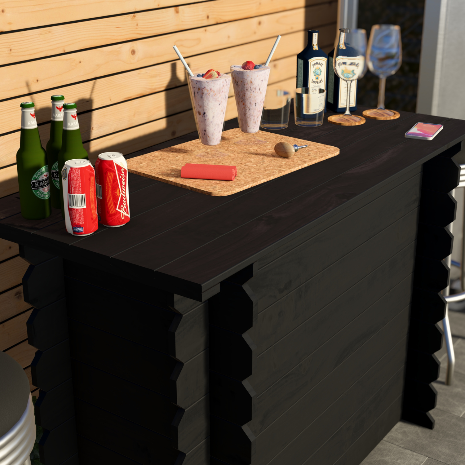 Image of Rustic Wooden Interlock Bar