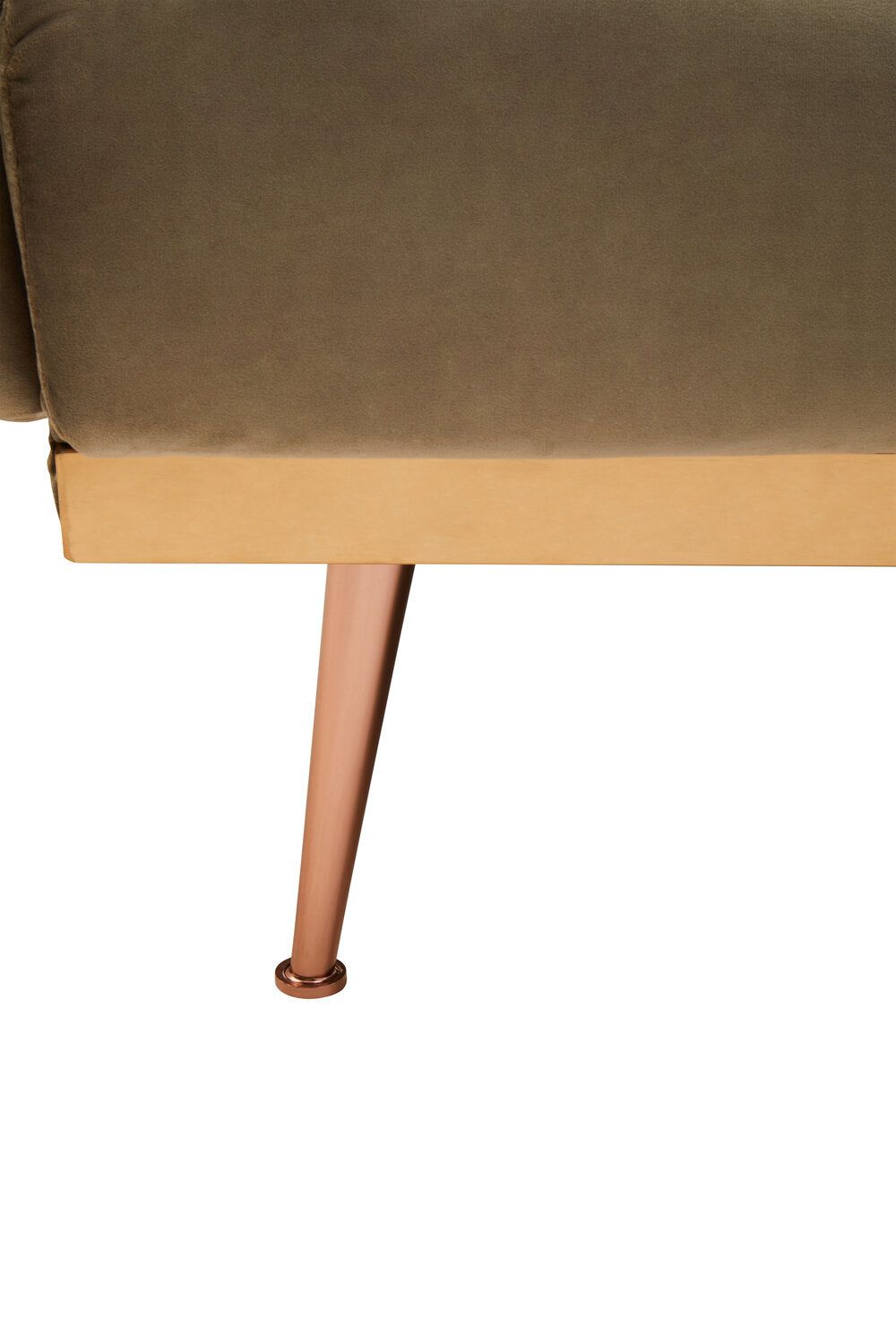 Image of Hatton Mink Velvet Sofa Bed - Macro