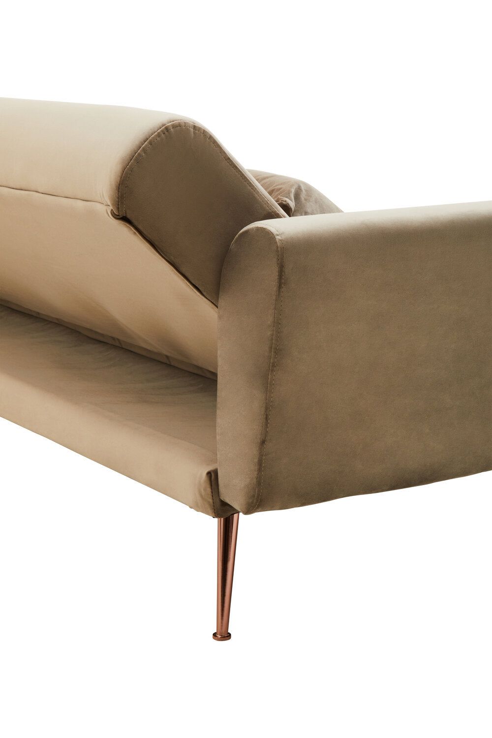 Image of Hatton Mink Velvet Sofa Bed - Macro
