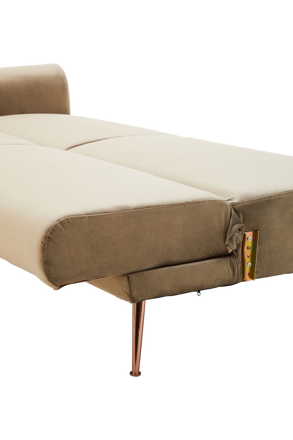 Image of Hatton Mink Velvet Sofa Bed - Macro