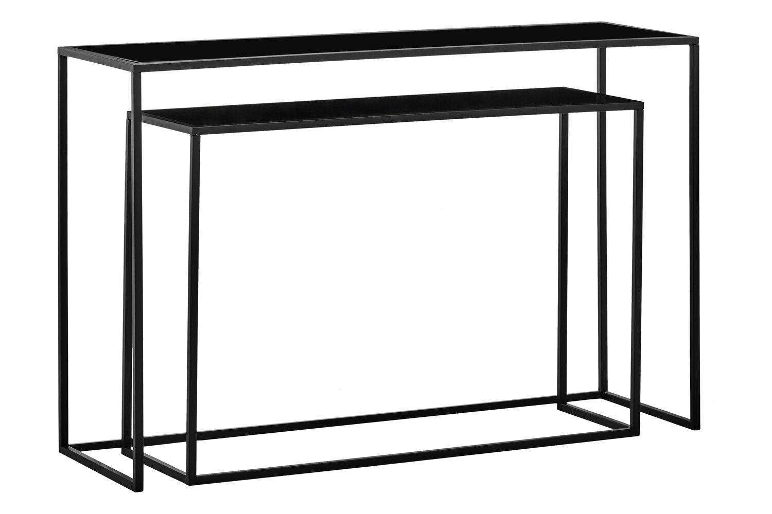 Image of Avento Set Of Two Black Console Tables