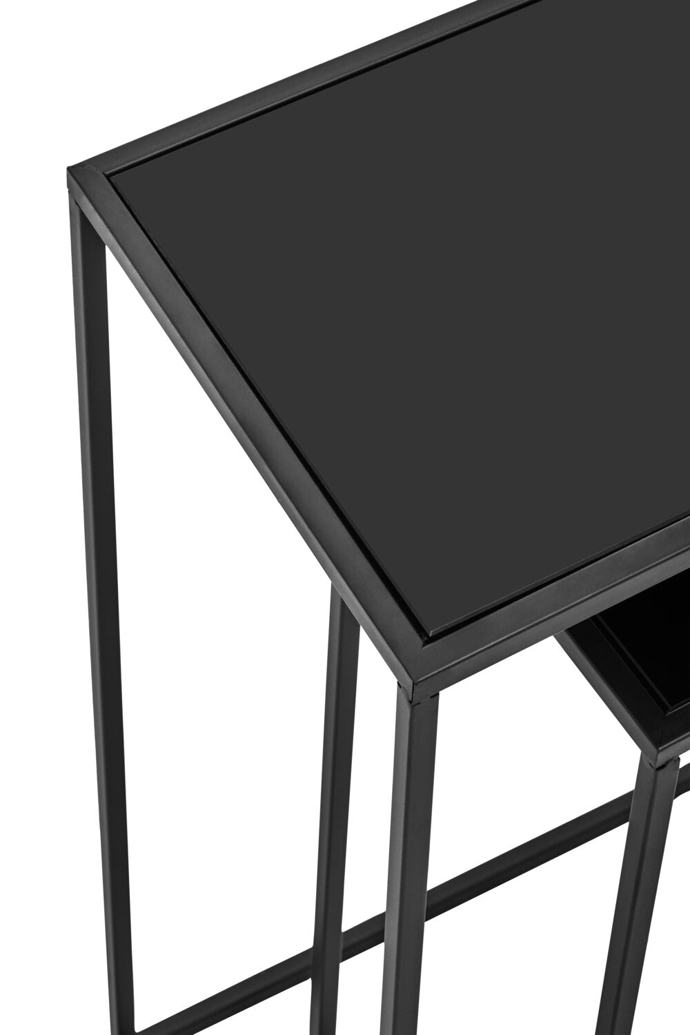 Image of Avento Set Of Two Black Console Tables