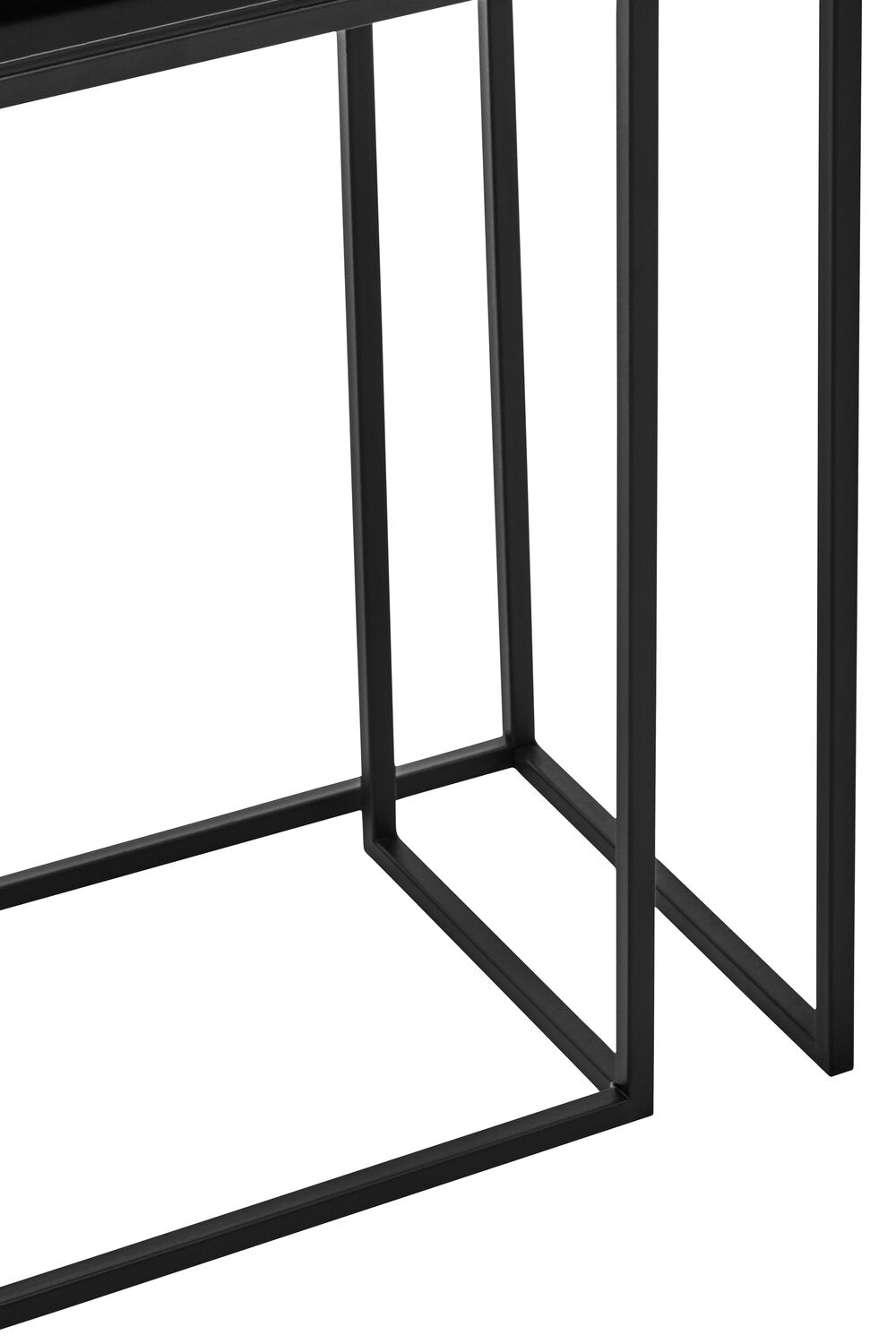 Image of Avento Set Of Two Black Console Tables