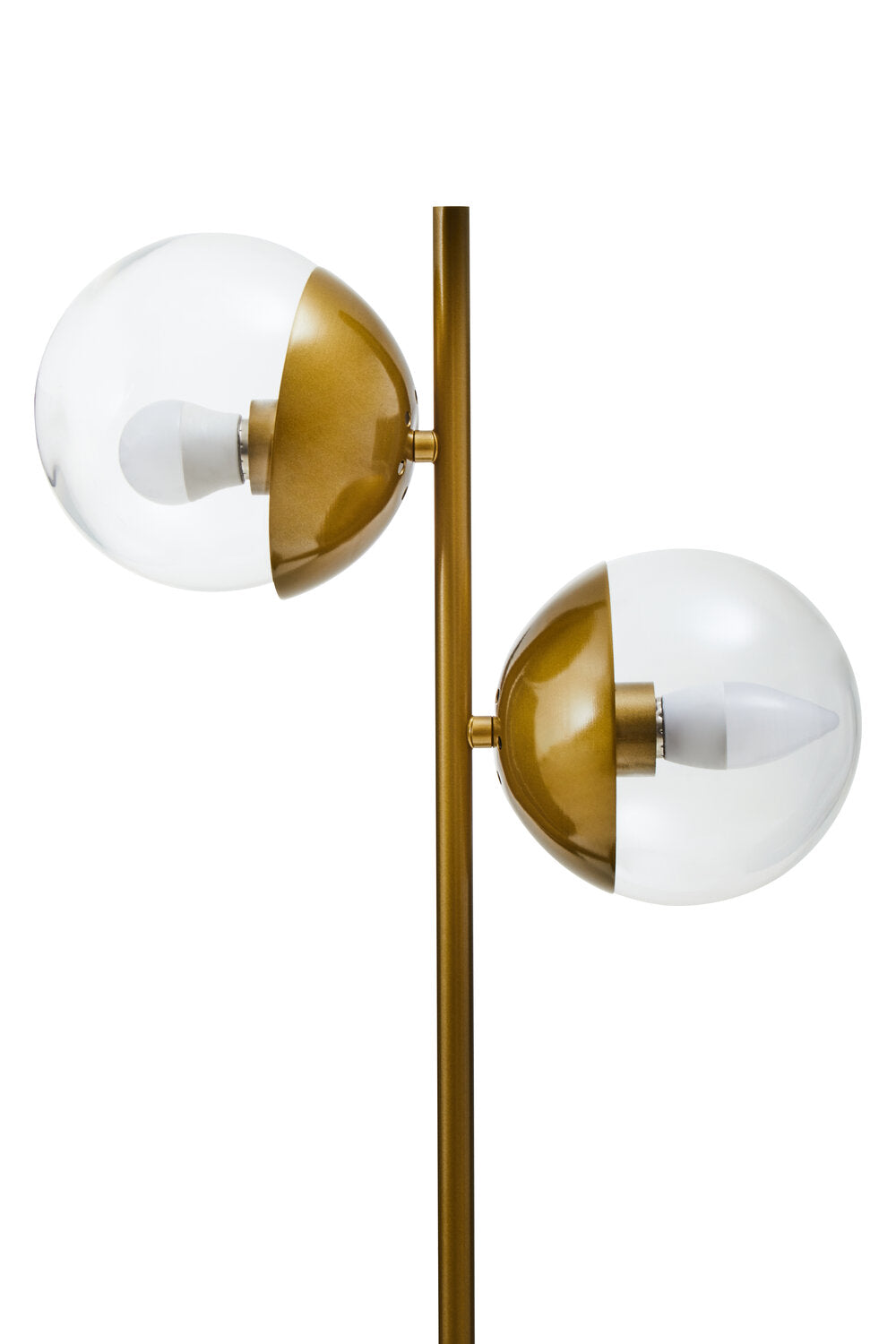 Image of Revive Two Light Gold and Black Marble Table Lamp