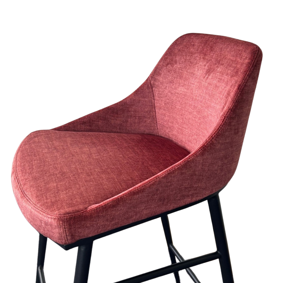 Image of Vai Barstool - Bella Velour Coral