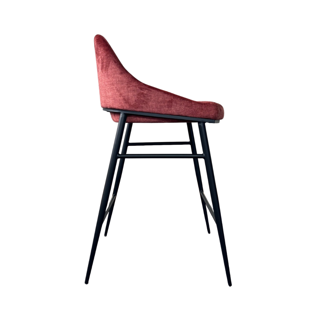 Image of Vai Barstool - Bella Velour Coral