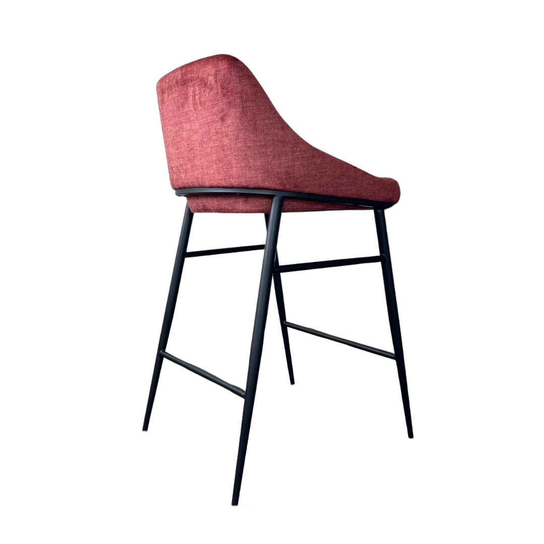 Image of Vai Barstool - Bella Velour Coral