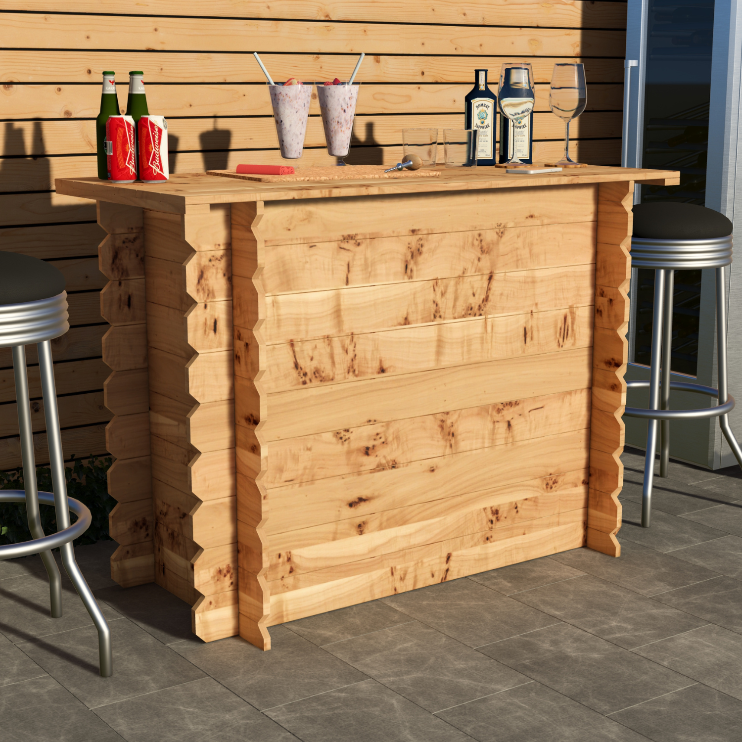 Image of Rustic Wooden Interlock Bar