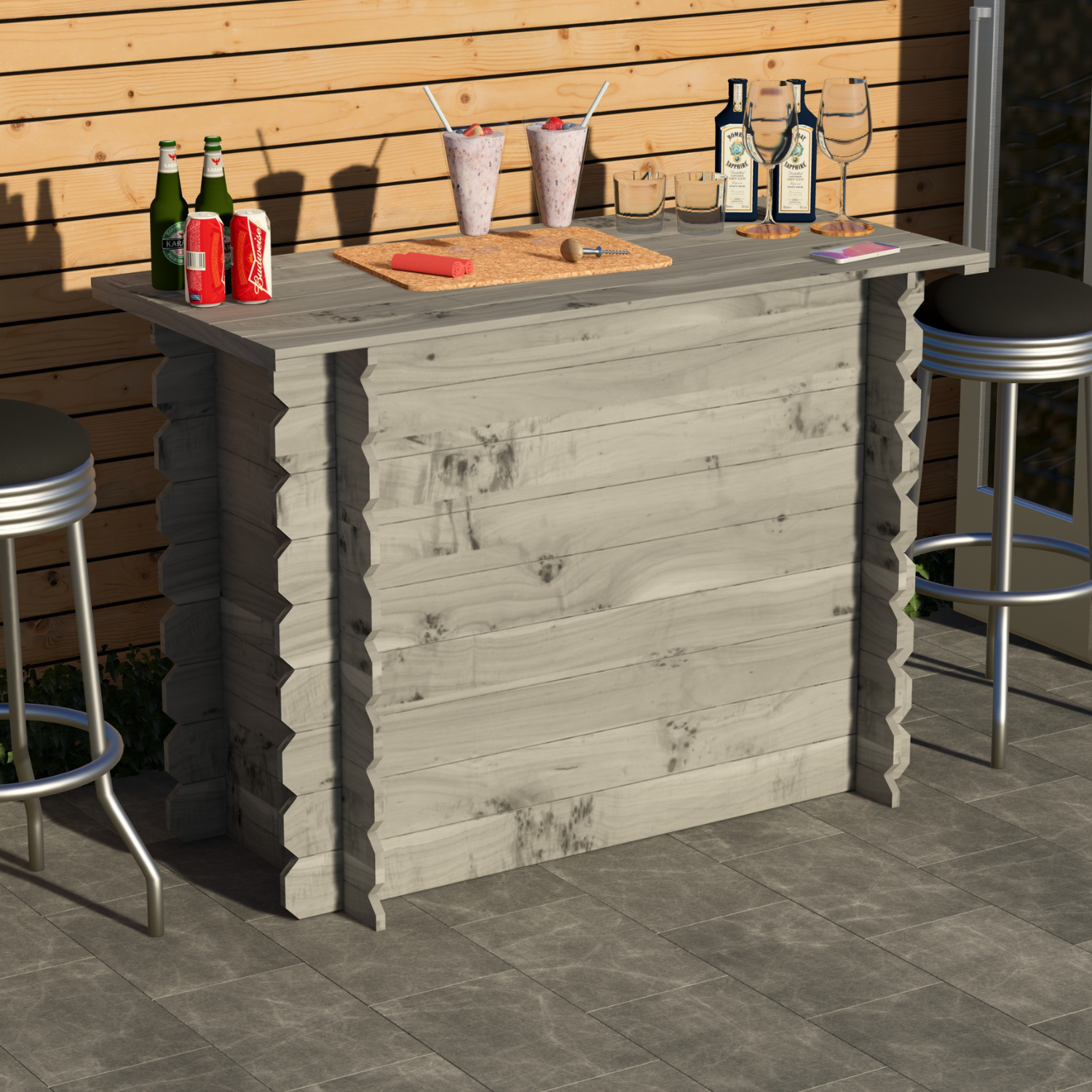 Image of Rustic Wooden Interlock Bar
