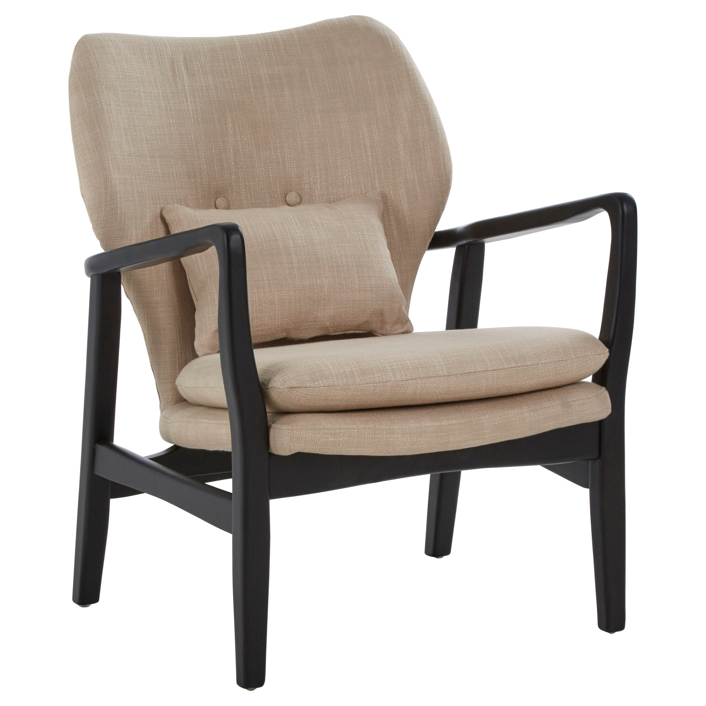 Image of Stockholm Beige Chair With Black Wooden Frame