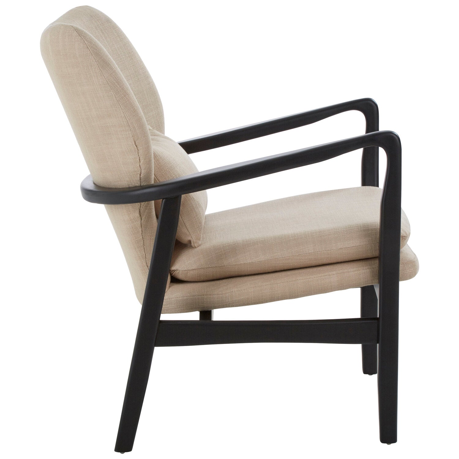 Image of Stockholm Beige Chair With Black Wooden Frame - Additional