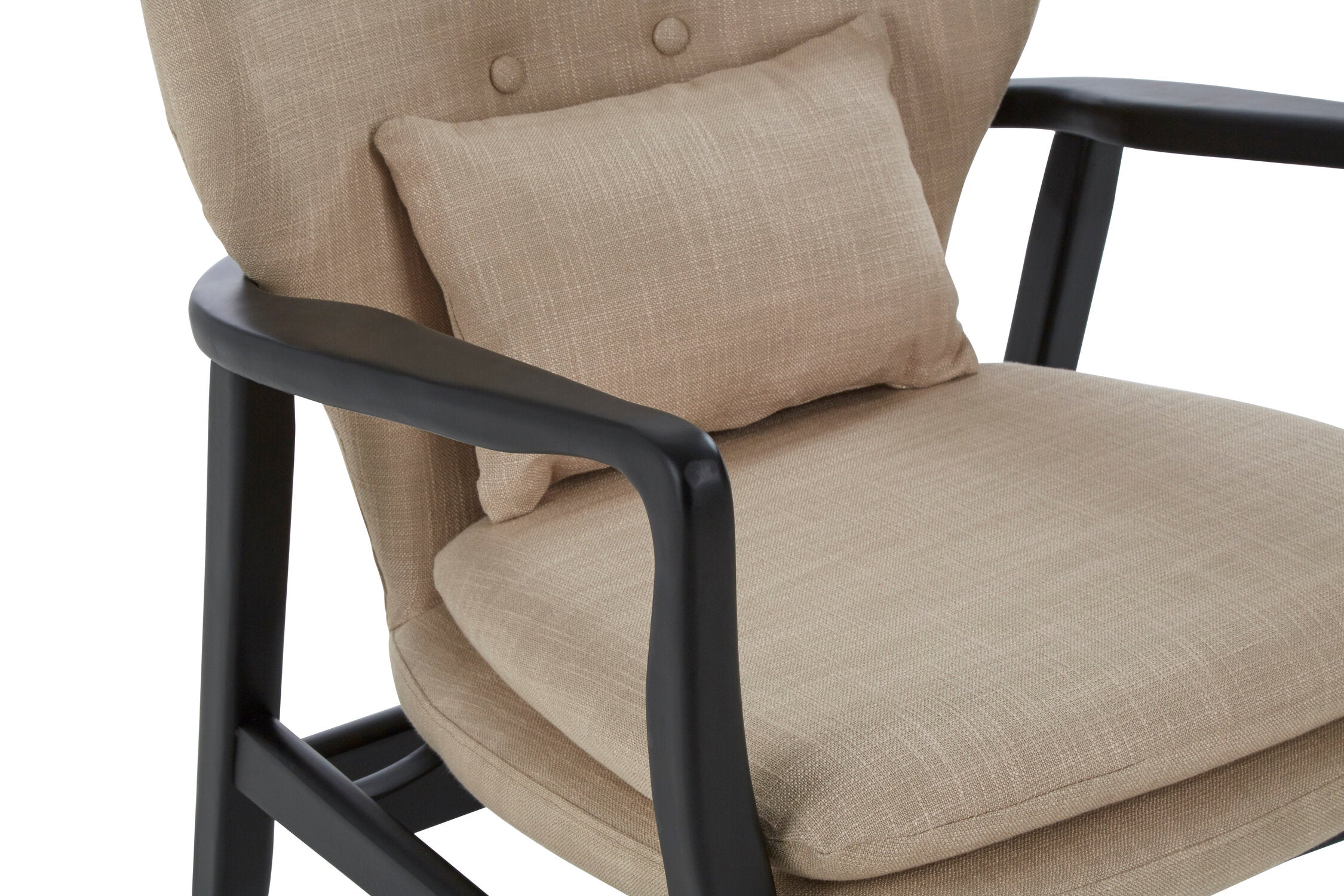 Image of Stockholm Beige Chair With Black Wooden Frame