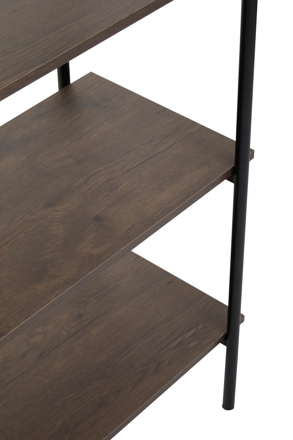 Image of Bradbury Five Tier Dark Oak Shelf Unit - Macro