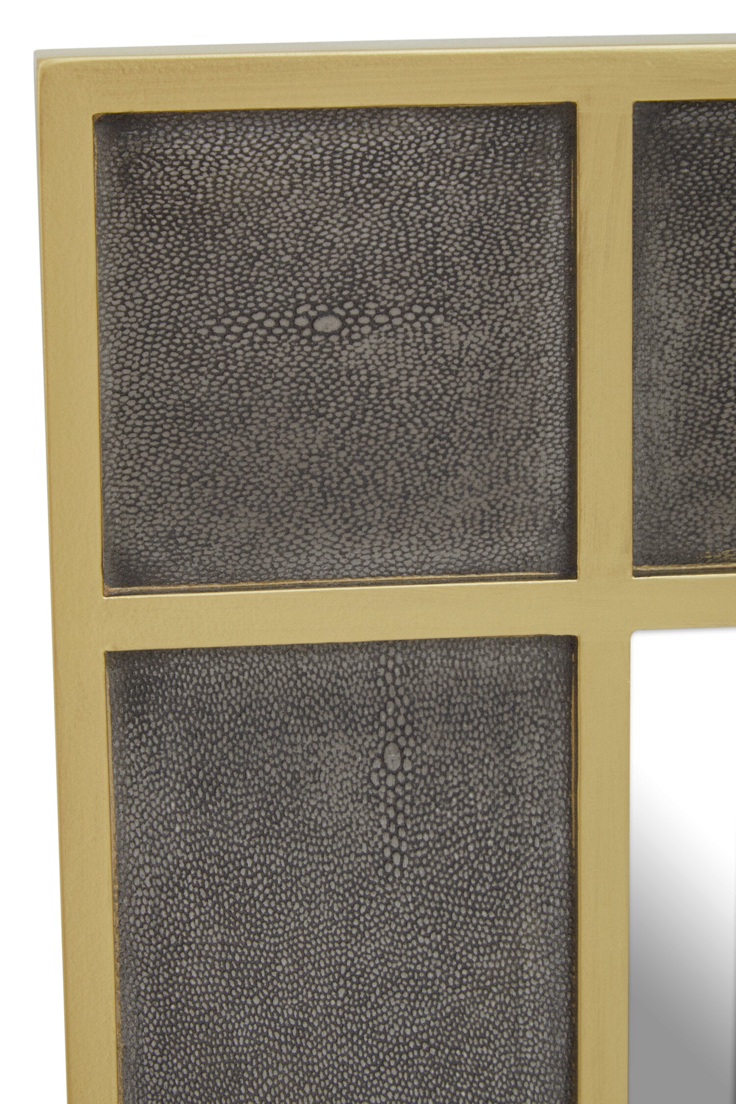 Image of Deskey Grey Shagreen Effect Wall Mirror