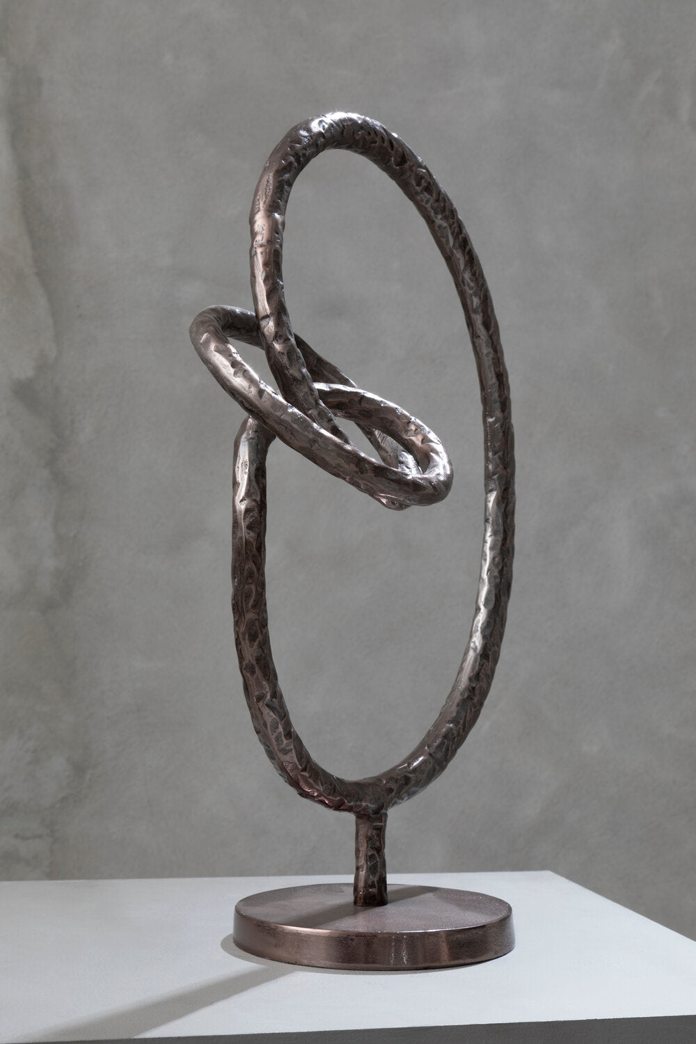 Image of Nexus Round Rough Bronze Sculpture