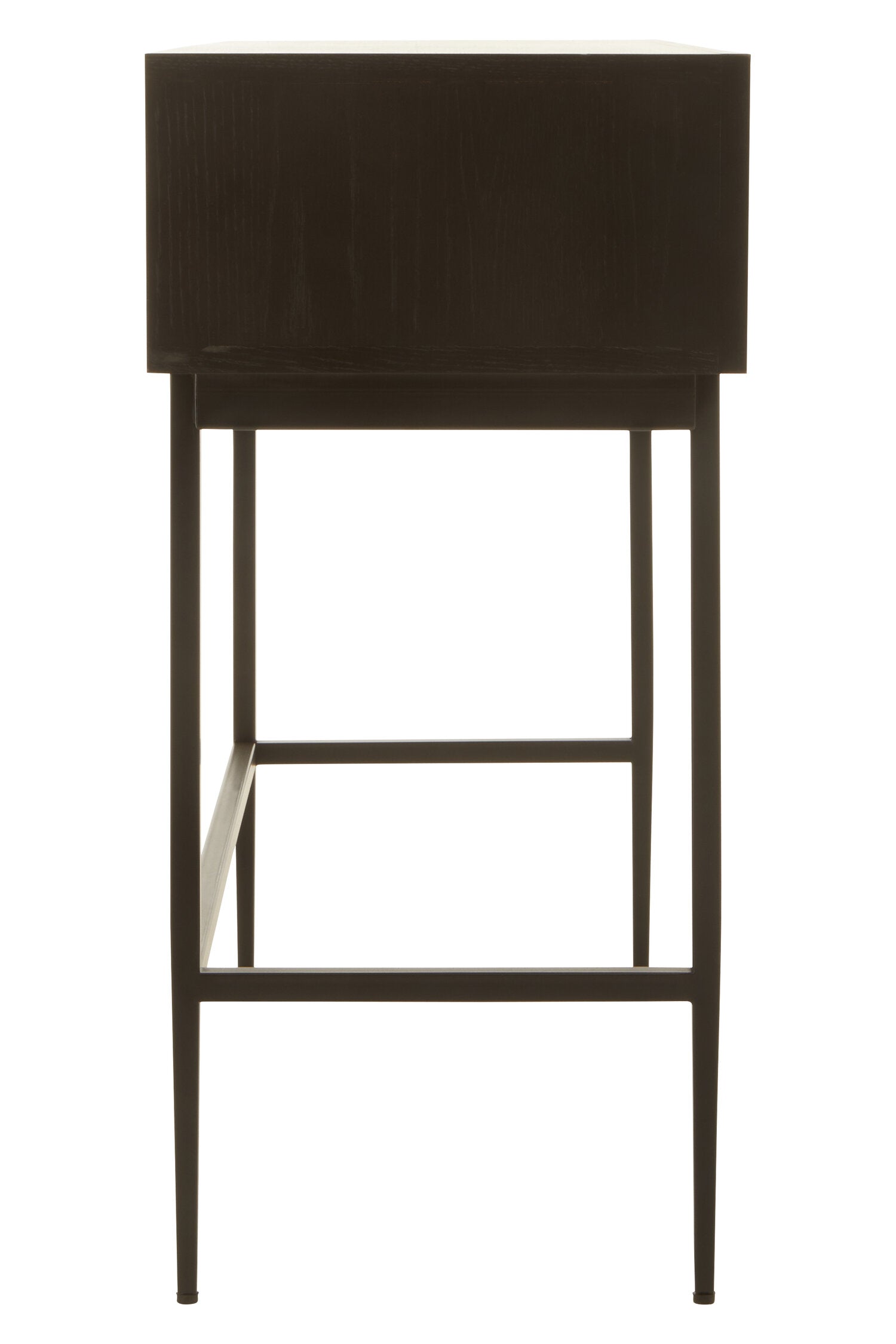 Image of Jakara Black Finish Console Table with 2 Drawers