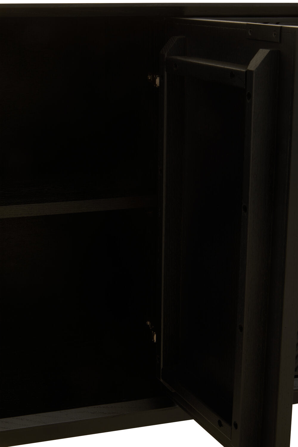 Image of Jakara Black Finish Sideboard with 4 Doors and 3 Drawers - Macro