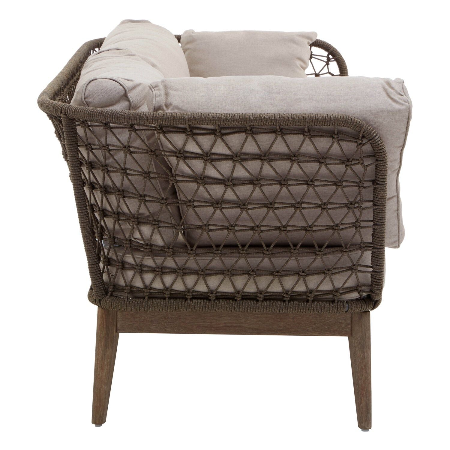 Image of Opus Linen Fabric and Woven Rope 3 Seat Sofa - Additional