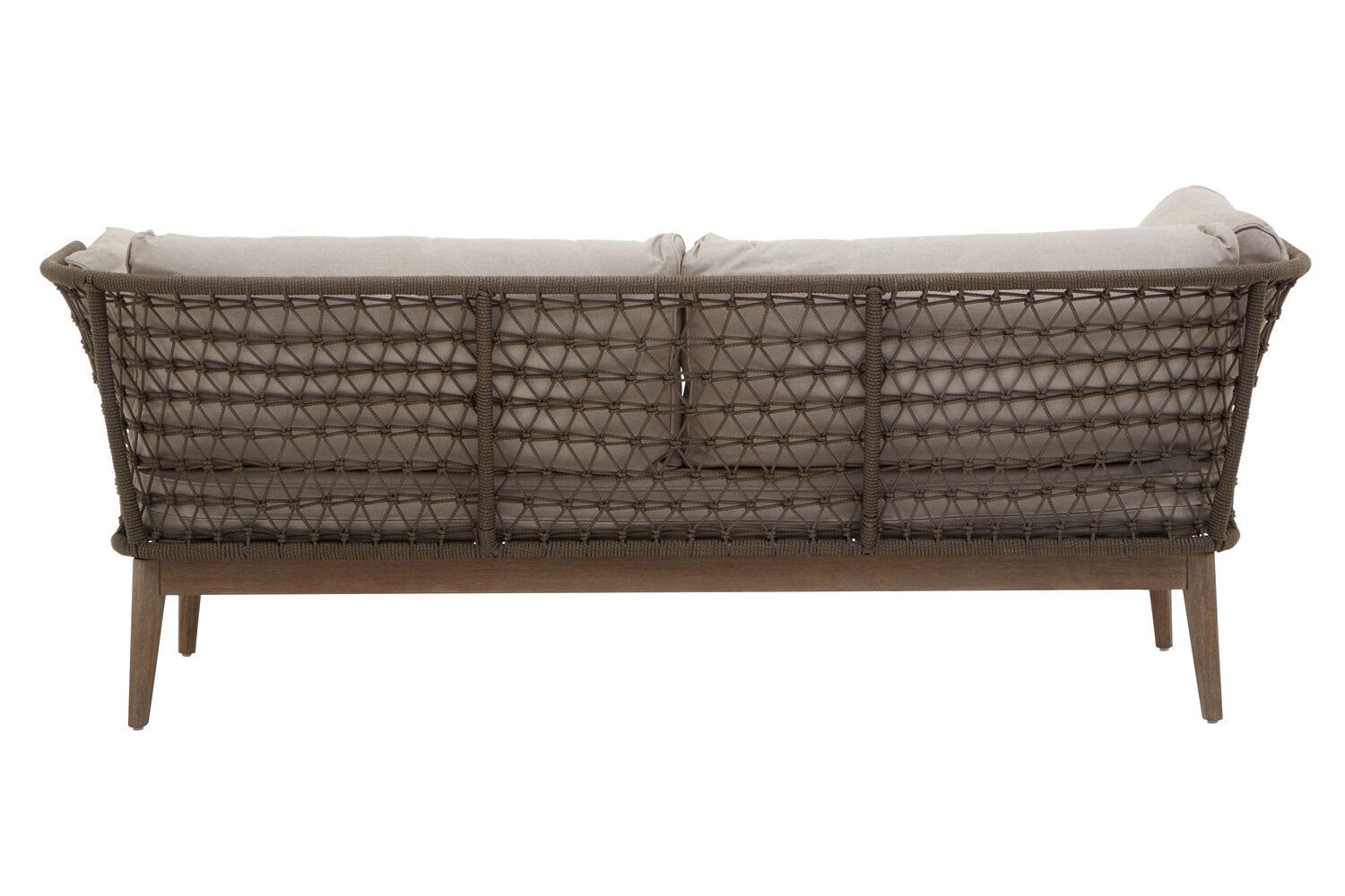 Image of Opus Linen Fabric and Woven Rope 3 Seat Sofa - Additional