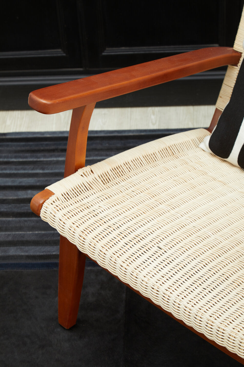 Image of Java Woven Chair In Natural Rattan - Lifestyle