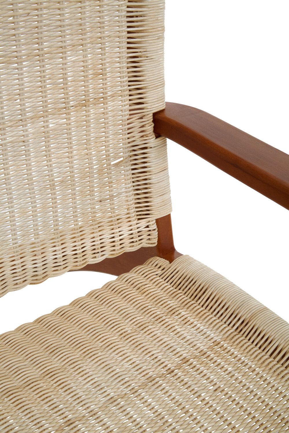 Image of Java Woven Chair In Natural Rattan - Macro