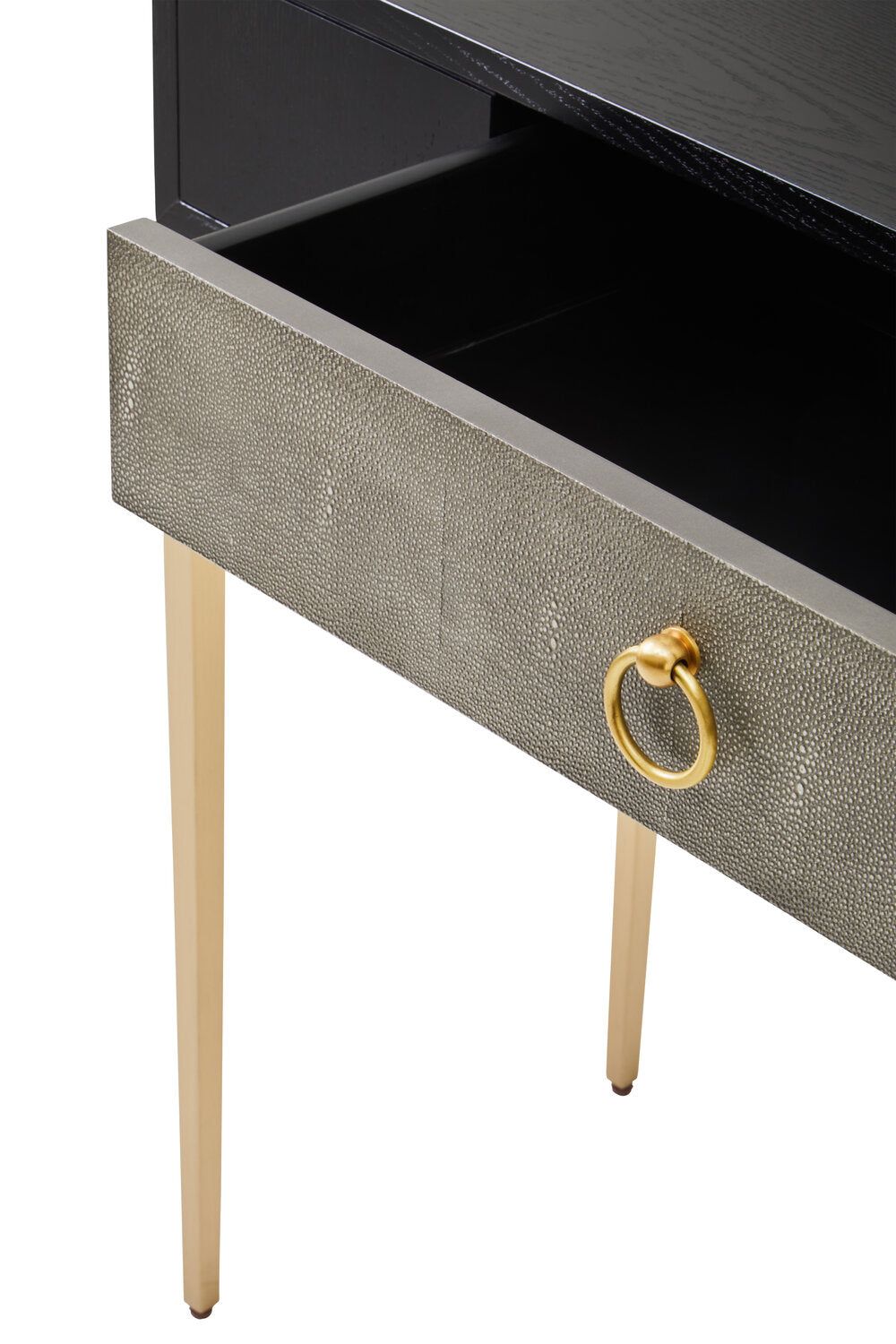 Image of Deruta Shagreen Effect One Drawer Console Table - Macro